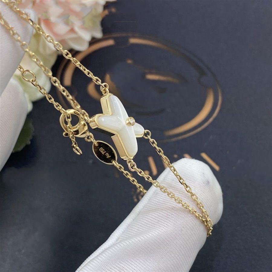 [Marin]JEUX BRACELET WHITE MOP GOLD 1 DIAMOND