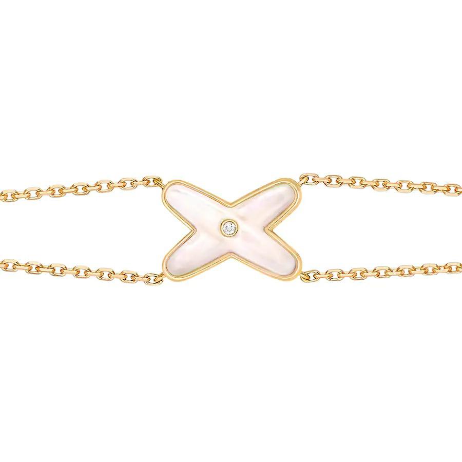 [Marin]JEUX BRACELET WHITE MOP GOLD 1 DIAMOND