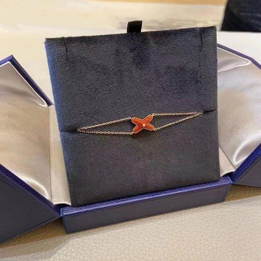 [Marin]JEUX BRACELET CARNELIAN PINK GOLD 1 DIAMOND