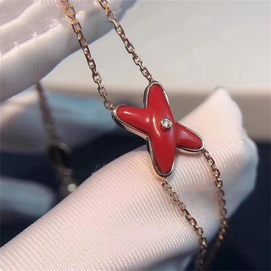 [Marin]JEUX BRACELET CARNELIAN PINK GOLD 1 DIAMOND