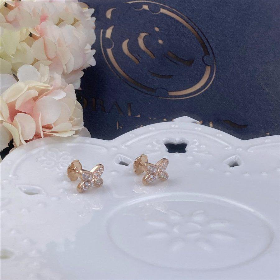 [Marin]JEUX DE PINK GOLD DIAMOND EARRINGS