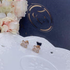 [Marin]JEUX DE PINK GOLD DIAMOND EARRINGS