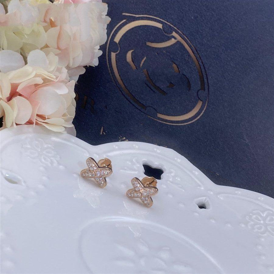 [Marin]JEUX DE PINK GOLD DIAMOND EARRINGS