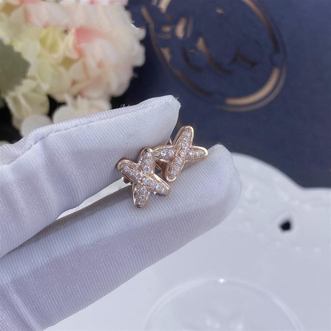 [Marin]JEUX DE PINK GOLD DIAMOND EARRINGS