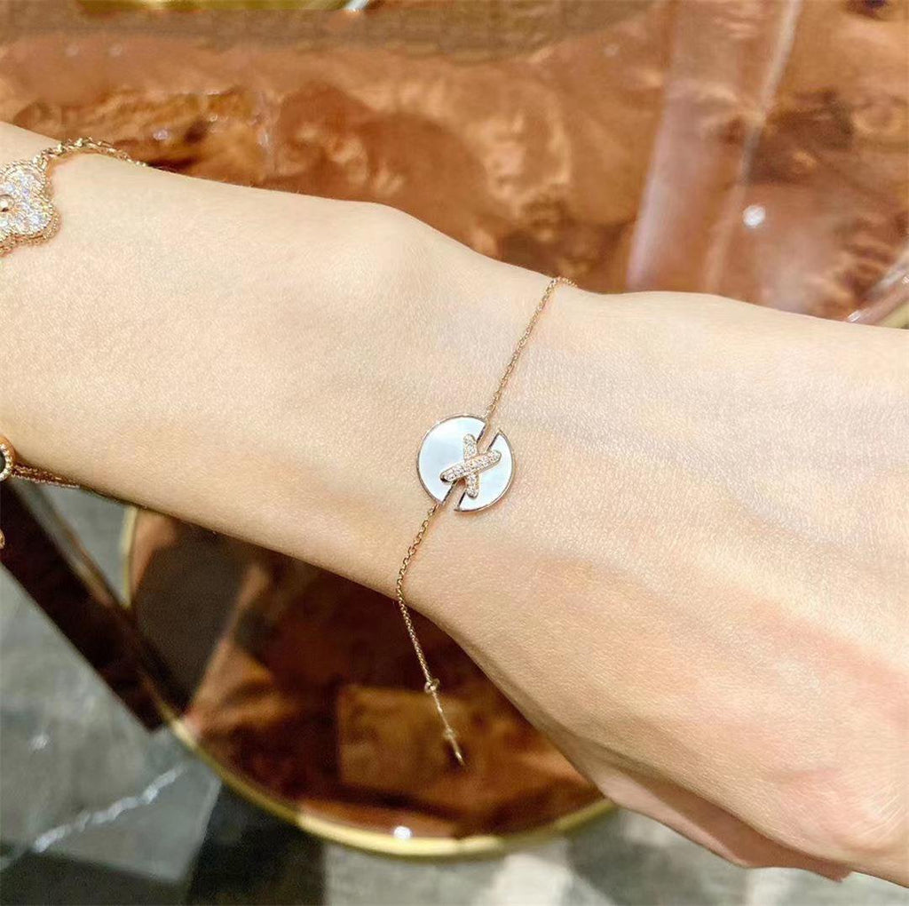 [Marin]JEUX DE BRACELET MOP PINK GOLD DIAMONDS