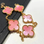 [⭐Shinejoy] BRACELET TRÈFLE À 5 MOTIFS EN NACRE ROSE COLLECTION
