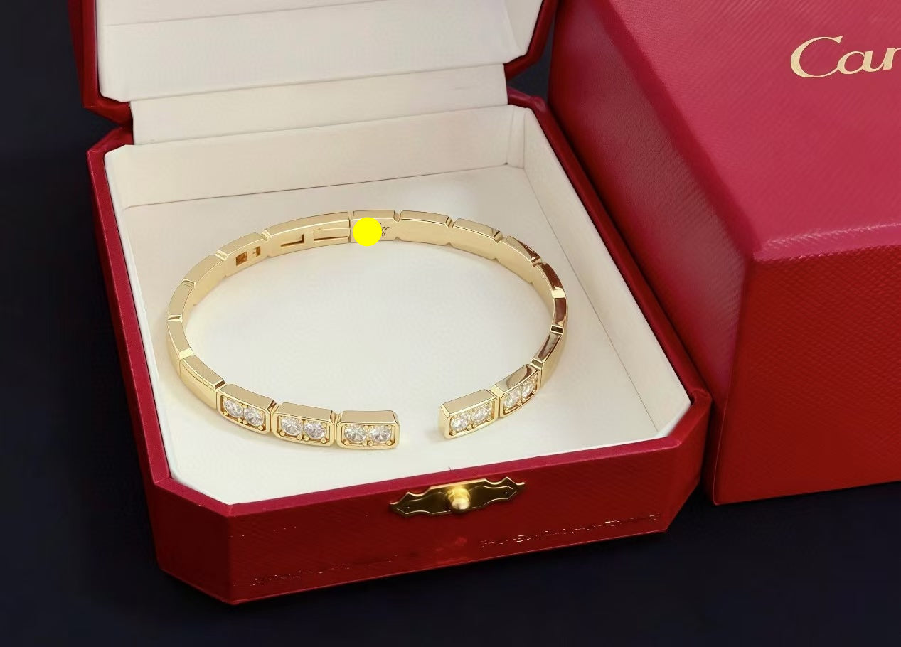 [Marin jewelrys]LOVE DIAMOND OPEN  BRACELET