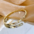 [Marin jewelrys]LOVE DIAMOND OPEN  BRACELET