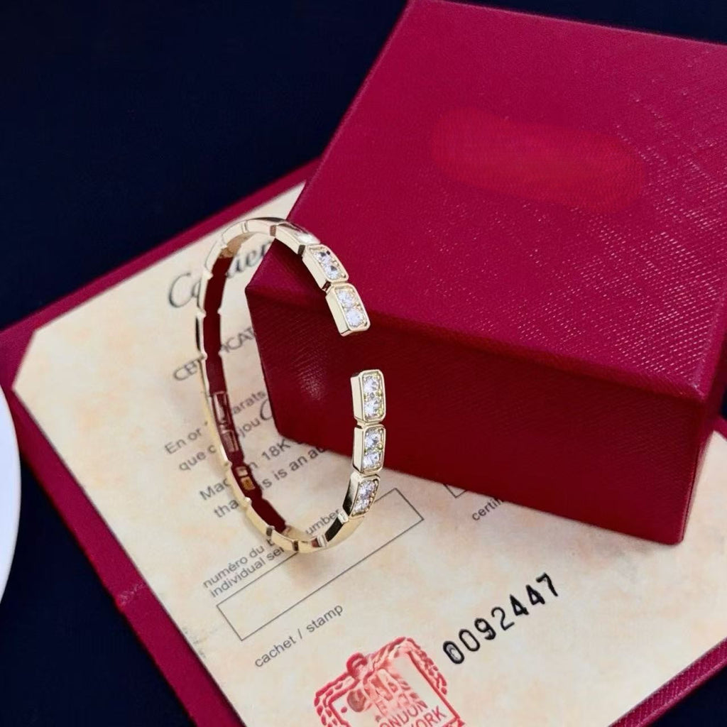 [Marin jewelrys]LOVE DIAMOND OPEN  BRACELET