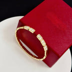 [Marin jewelrys]LOVE DIAMOND OPEN  BRACELET