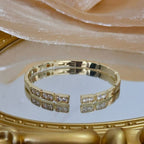 [Marin jewelrys]LOVE DIAMOND OPEN  BRACELET