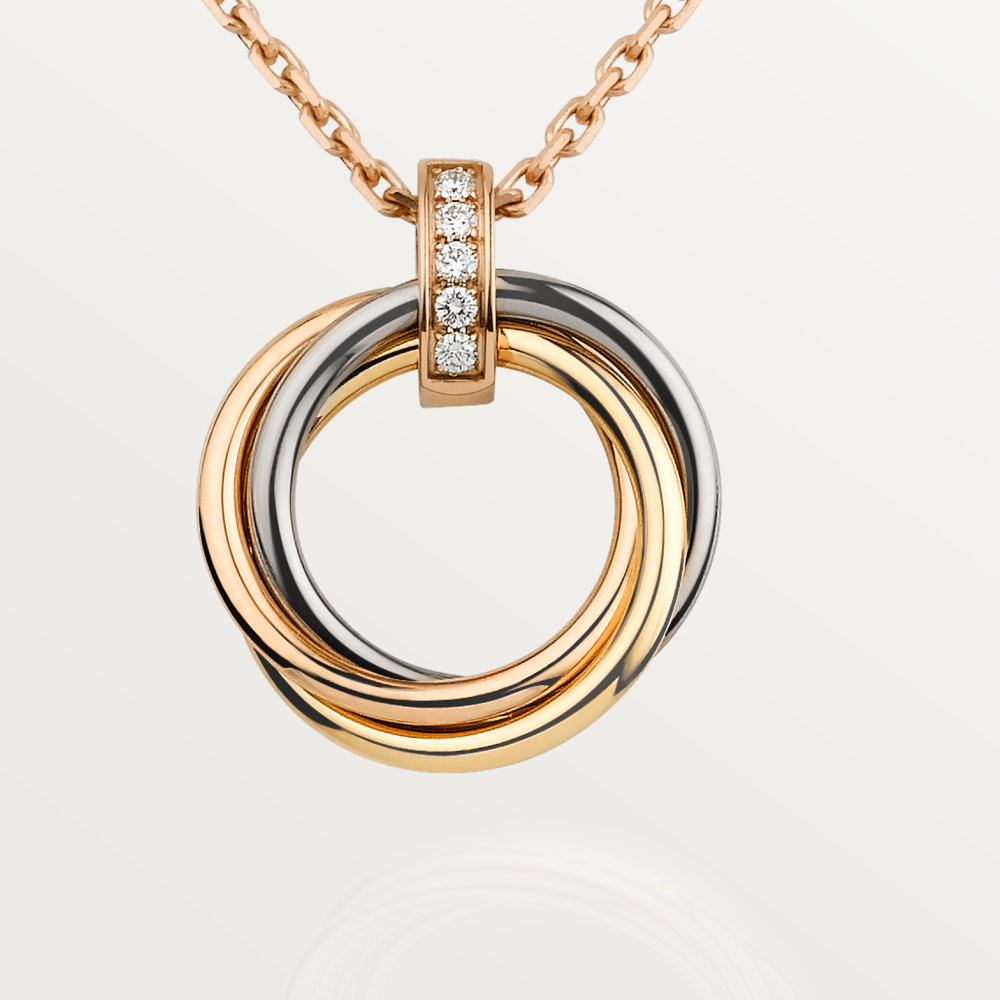 [Marin]TRINITY NECKLACE GOLD  DIAMONDS