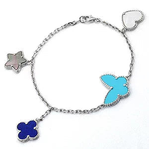 [Marin]LUCKY SPRING SILVER BRACELET 4 MOTIF
