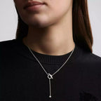 [Marin]COLLIER FINESSE EN ARGENT ET DIAMANTS