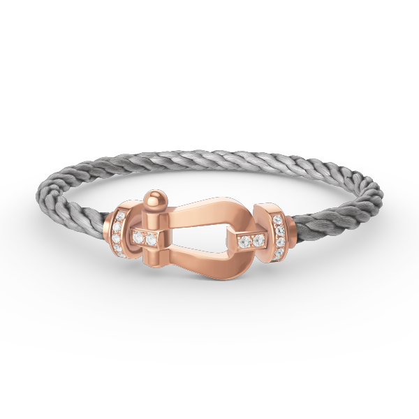[Marin]FORCE LARGE HORSESHOE HALF DIAMOND BRACELET ROSE GOLD