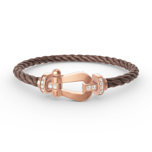 [Marin]FORCE LARGE HORSESHOE HALF DIAMOND BRACELET ROSE GOLD