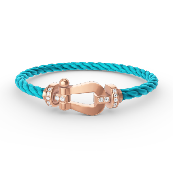 [Marin]FORCE LARGE HORSESHOE HALF DIAMOND BRACELET ROSE GOLD