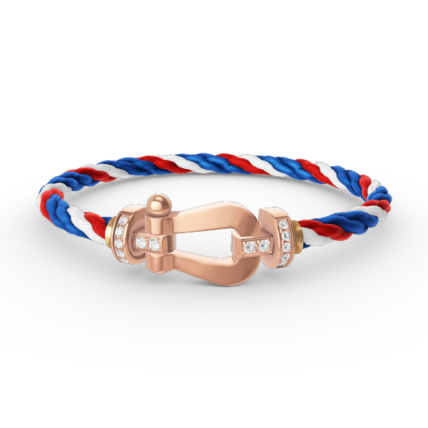 [Marin]FORCE LARGE HORSESHOE HALF DIAMOND BRACELET ROSE GOLD