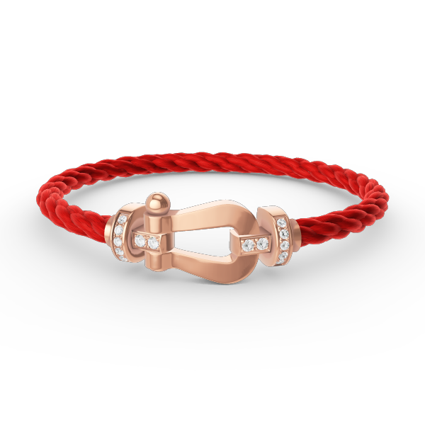 [Marin]FORCE LARGE HORSESHOE HALF DIAMOND BRACELET ROSE GOLD