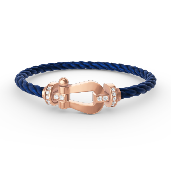 [Marin]FORCE LARGE HORSESHOE HALF DIAMOND BRACELET ROSE GOLD