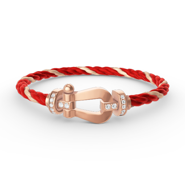[Marin]FORCE LARGE HORSESHOE HALF DIAMOND BRACELET ROSE GOLD