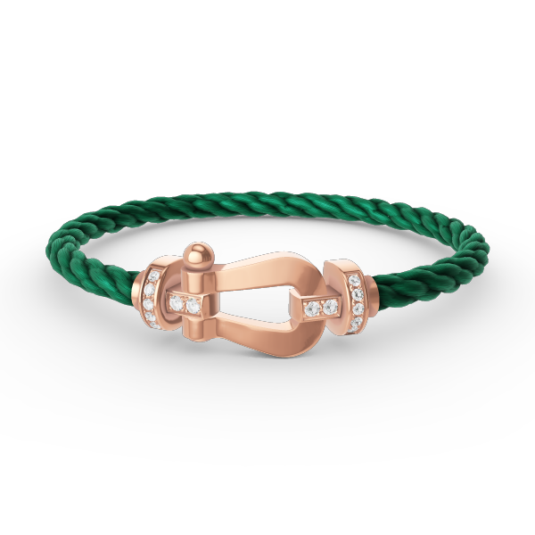 [Marin]FORCE LARGE HORSESHOE HALF DIAMOND BRACELET ROSE GOLD