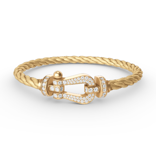 [Marin]FORCE LARGE HORSESHOE FULL DIAMOND BRACELET GOLD