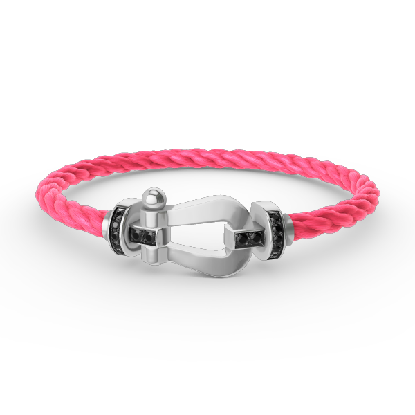 [Marin]FORCE LARGE HORSESHOE BLACK DIAMOND BRACELET SILVER