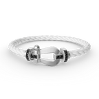 [Marin]FORCE LARGE HORSESHOE BLACK DIAMOND BRACELET SILVER
