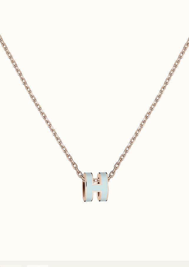 [Marin]POP H LIGHT BLUE NECKLACE