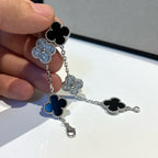 [⭐Shinejoy] COLLECTION DE BRACELETS CLOVER 5 MOTIFS ONYX