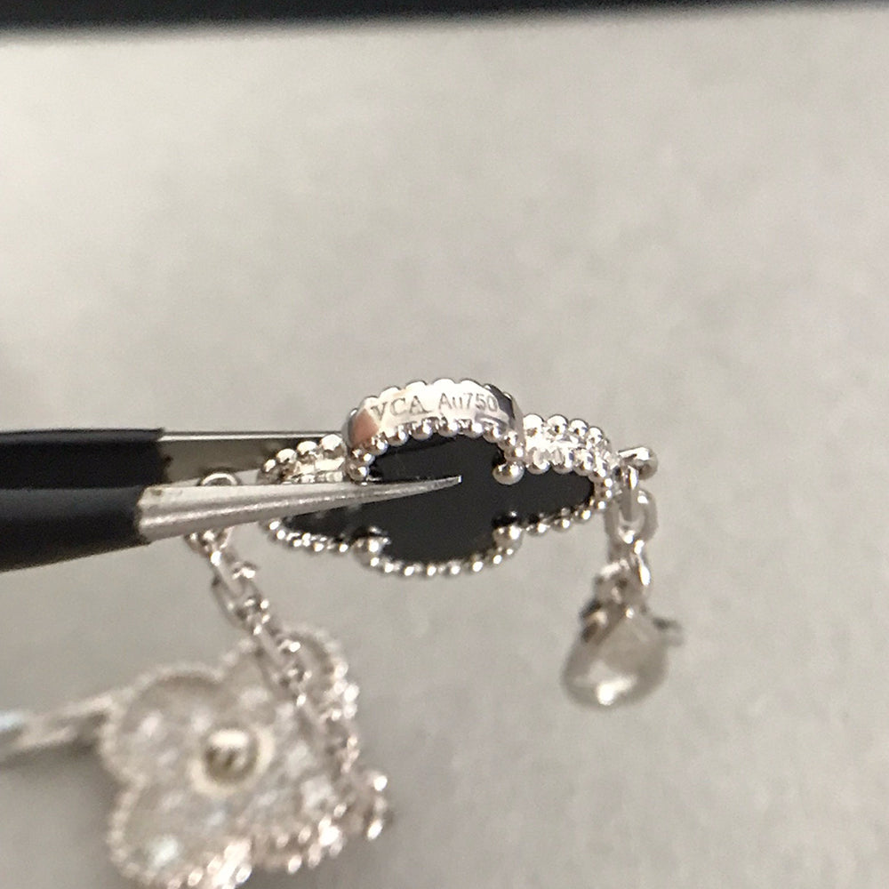 [⭐Shinejoy] COLLECTION DE BRACELETS CLOVER 5 MOTIFS ONYX