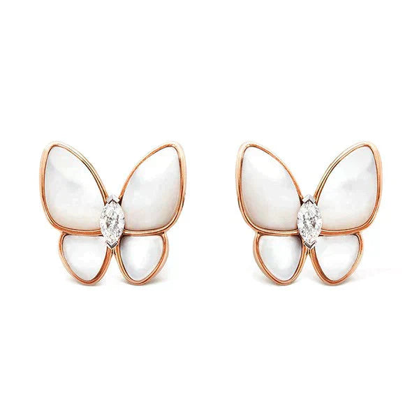 [Marin]BUTTERFLY MOP DIAMOND EARRINGS