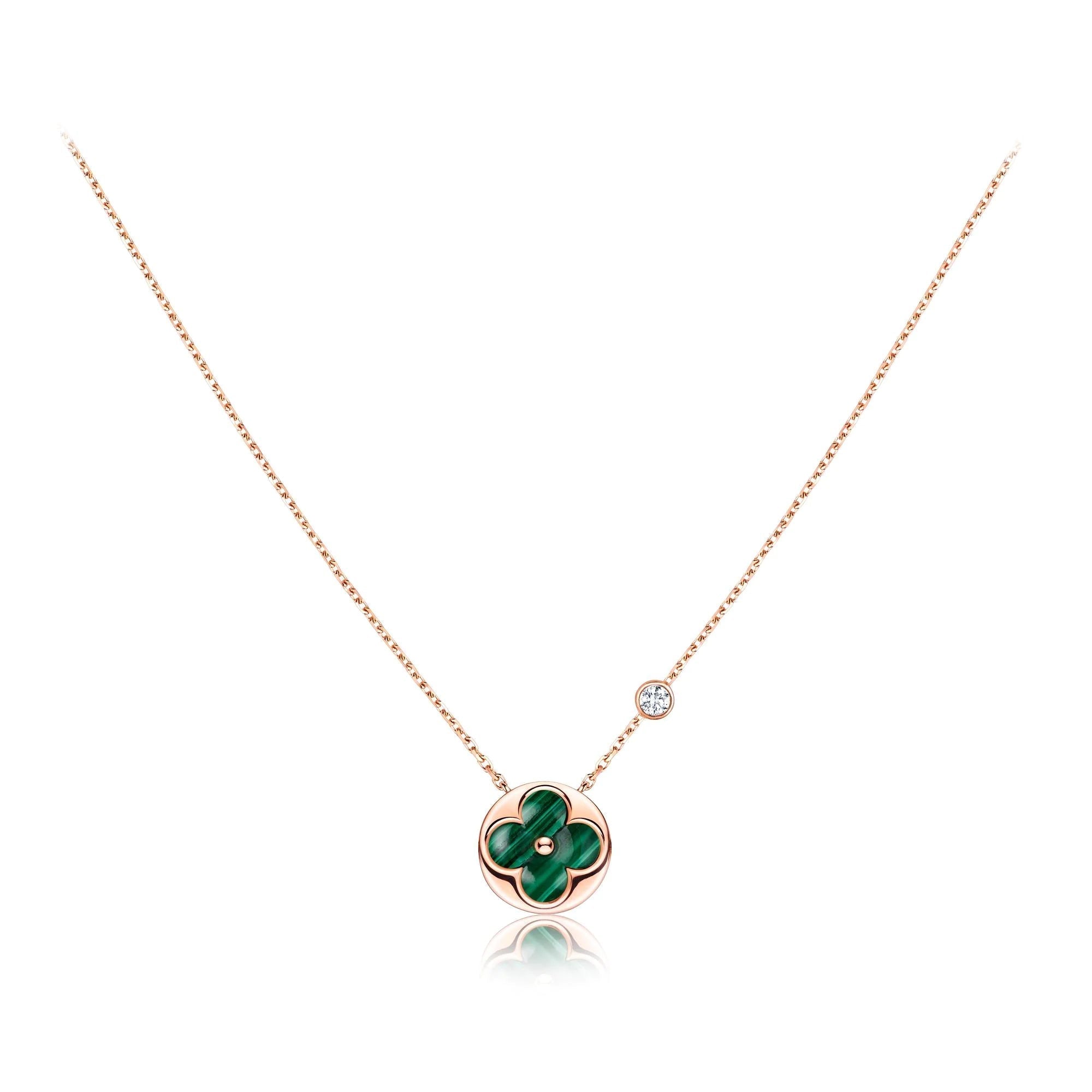 [Marin]SUN PEDANT PINK GOLD 1 DIAMOND NECKLACE
