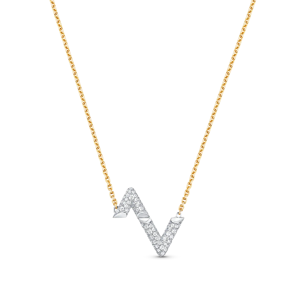 [Marin]COLLIER PENDENTIF VOLT DIAMANT ARGENT