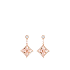 [Marin]DOUBLE STAR PINK GOLD MOP DROP EARRINGS
