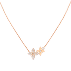 [Marin]COLLIER STAR BLOSSOM OR ROSE DIAMANTS
