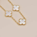 [⭐Shinejoy]CLOVER WHITE PEARL MOP BRACELET 5 MOTIFS COLLECTION