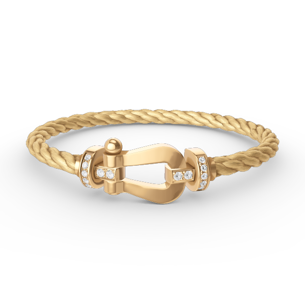 [Marin]FORCE LARGE HORSESHOE HALF DIAMOND BRACELET GOLD