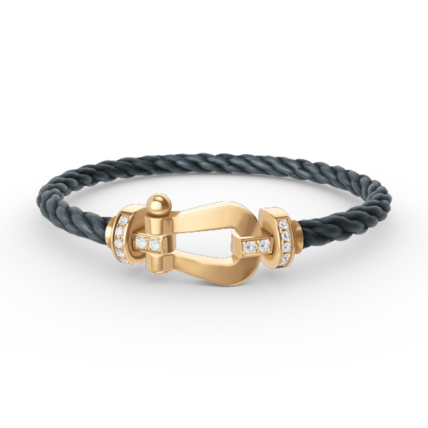 [Marin]FORCE LARGE HORSESHOE HALF DIAMOND BRACELET GOLD