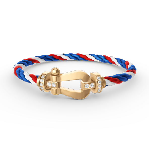 [Marin]FORCE LARGE HORSESHOE HALF DIAMOND BRACELET GOLD