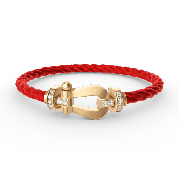 [Marin]FORCE LARGE HORSESHOE HALF DIAMOND BRACELET GOLD
