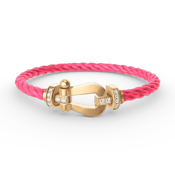 [Marin]FORCE LARGE HORSESHOE HALF DIAMOND BRACELET GOLD