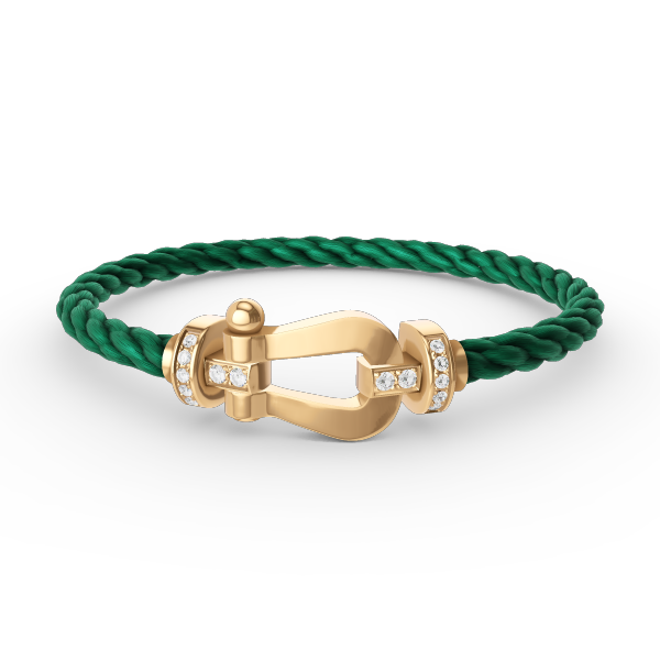 [Marin]FORCE LARGE HORSESHOE HALF DIAMOND BRACELET GOLD
