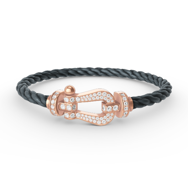 [Marin]FORCE LARGE HORSESHOE FULL DIAMOND BRACELET ROSE GOLD
