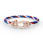 [Marin]GRAND BRACELET FER À CHEVAL ENTIÈREMENT EN DIAMANTS OR ROSE