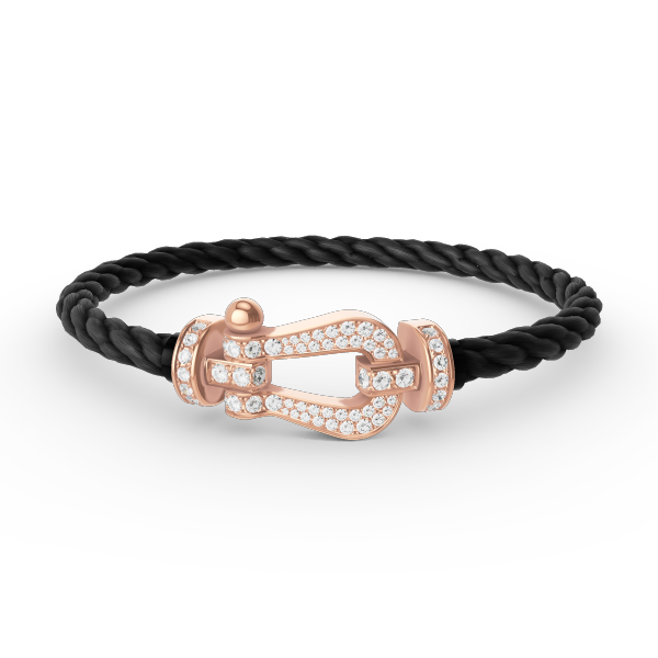 [Marin]FORCE LARGE HORSESHOE FULL DIAMOND BRACELET ROSE GOLD