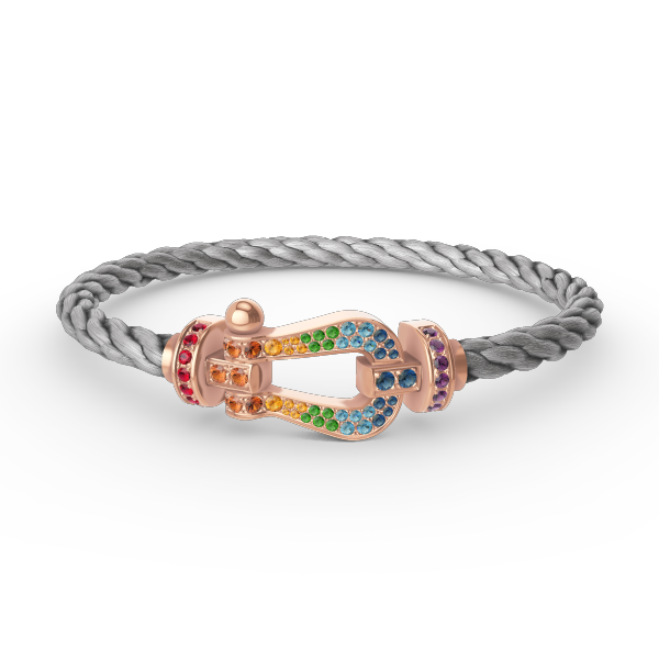 [Marin]FORCE LARGE HORSESHOE  COLORED DIAMOND BRACELET ROSE GOLD