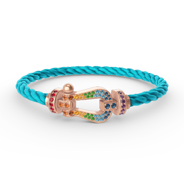 [Marin]FORCE LARGE HORSESHOE  COLORED DIAMOND BRACELET ROSE GOLD