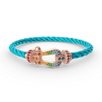 [Marin]FORCE LARGE HORSESHOE  COLORED DIAMOND BRACELET ROSE GOLD